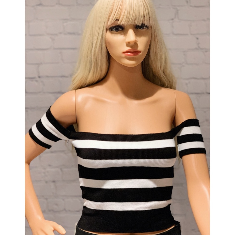 Forever 21 Off-the Shoulder Striped Top